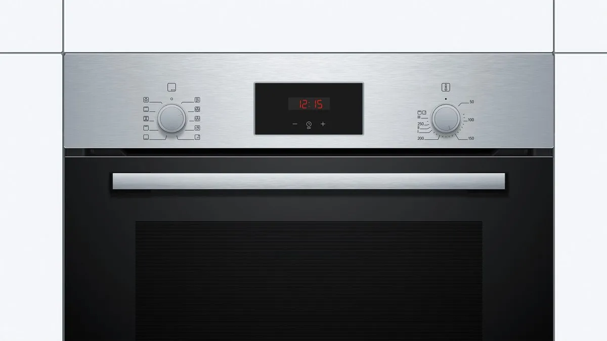 Bosch HBF154BS0 Inbouwoven 66L - Zwart/Roestvrijstaal