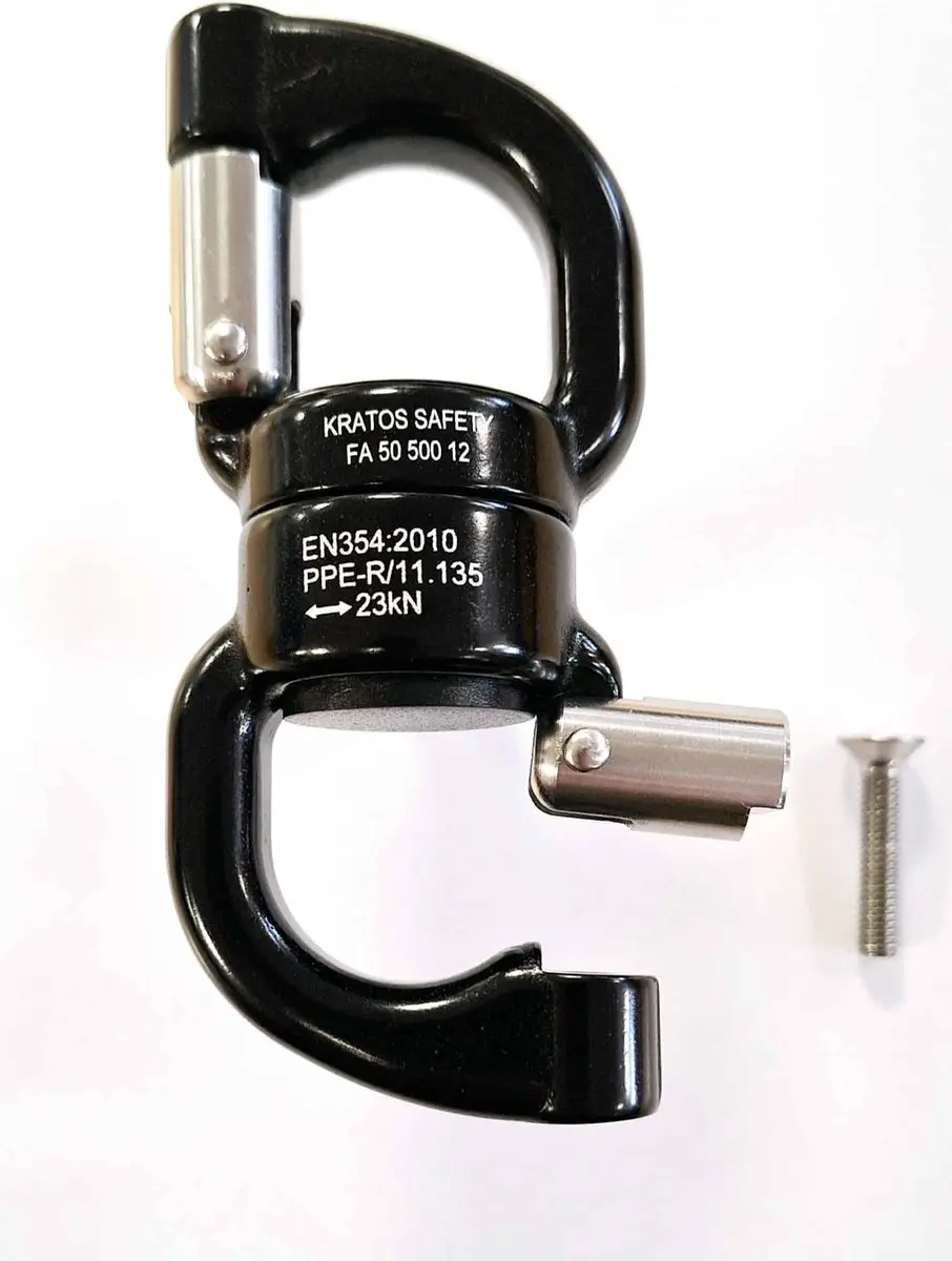 Petzl Kratos Safety Giros 2 Aluminium Swivel - Veiligheidshaak