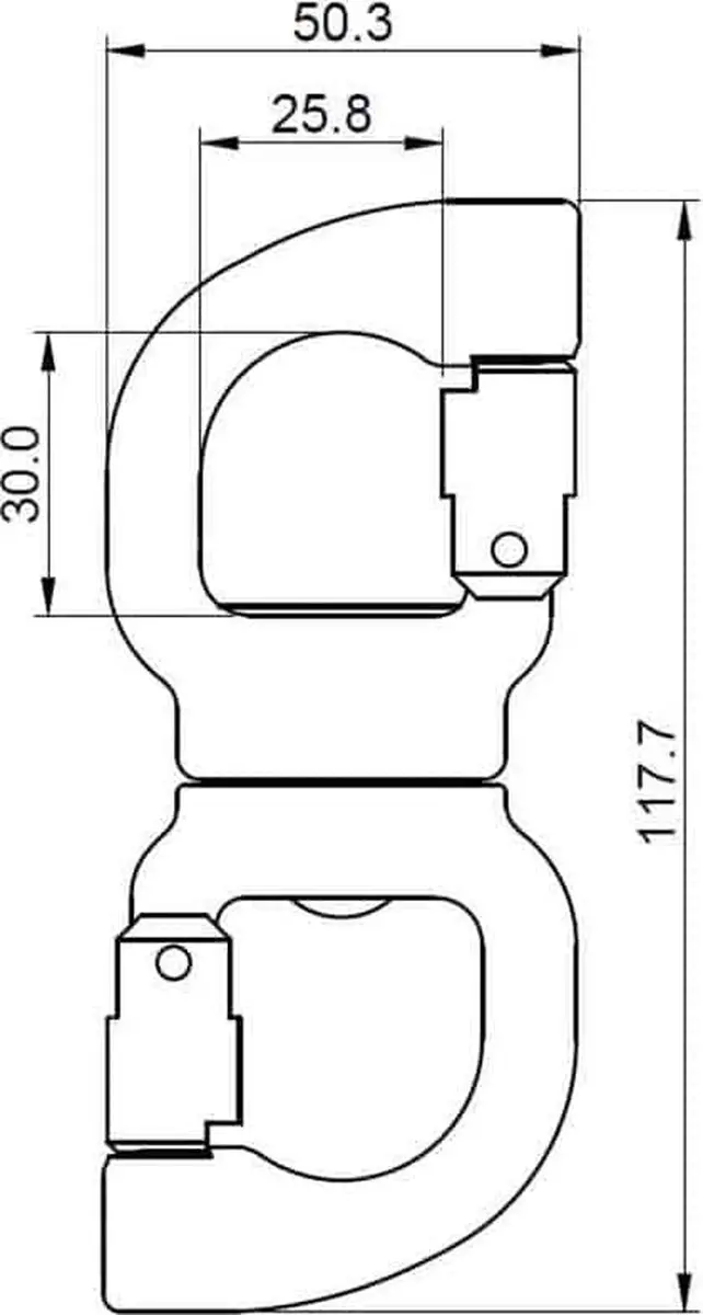 Petzl Kratos Safety Giros 2 Aluminium Swivel - Veiligheidshaak