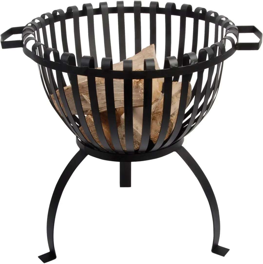 Esschert Design Tulip Vuurkorf Ø39x58cm - Zwart