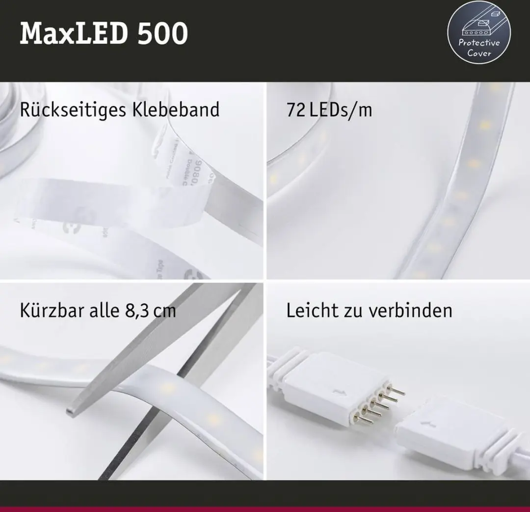 Paulmann MaxLED 500 RGBW LED-strip 150cm - Zilver