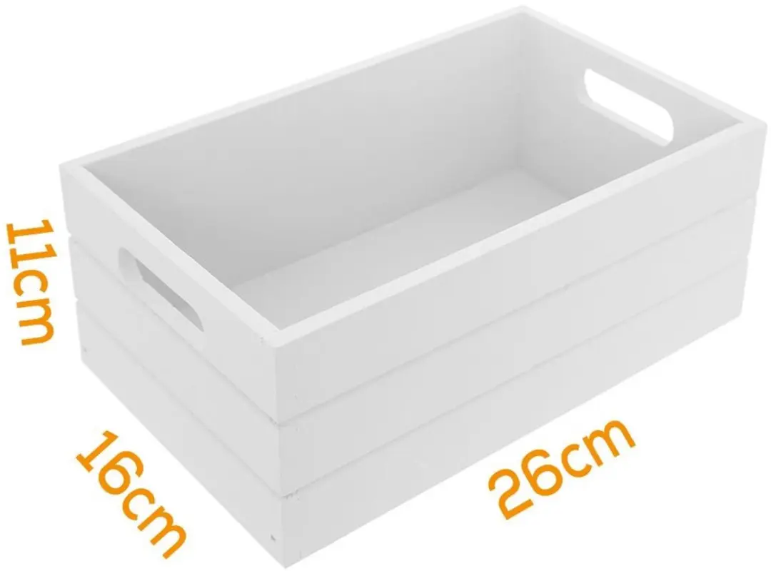 Orion Houten Opbergdoos 26x16x11cm - Wit