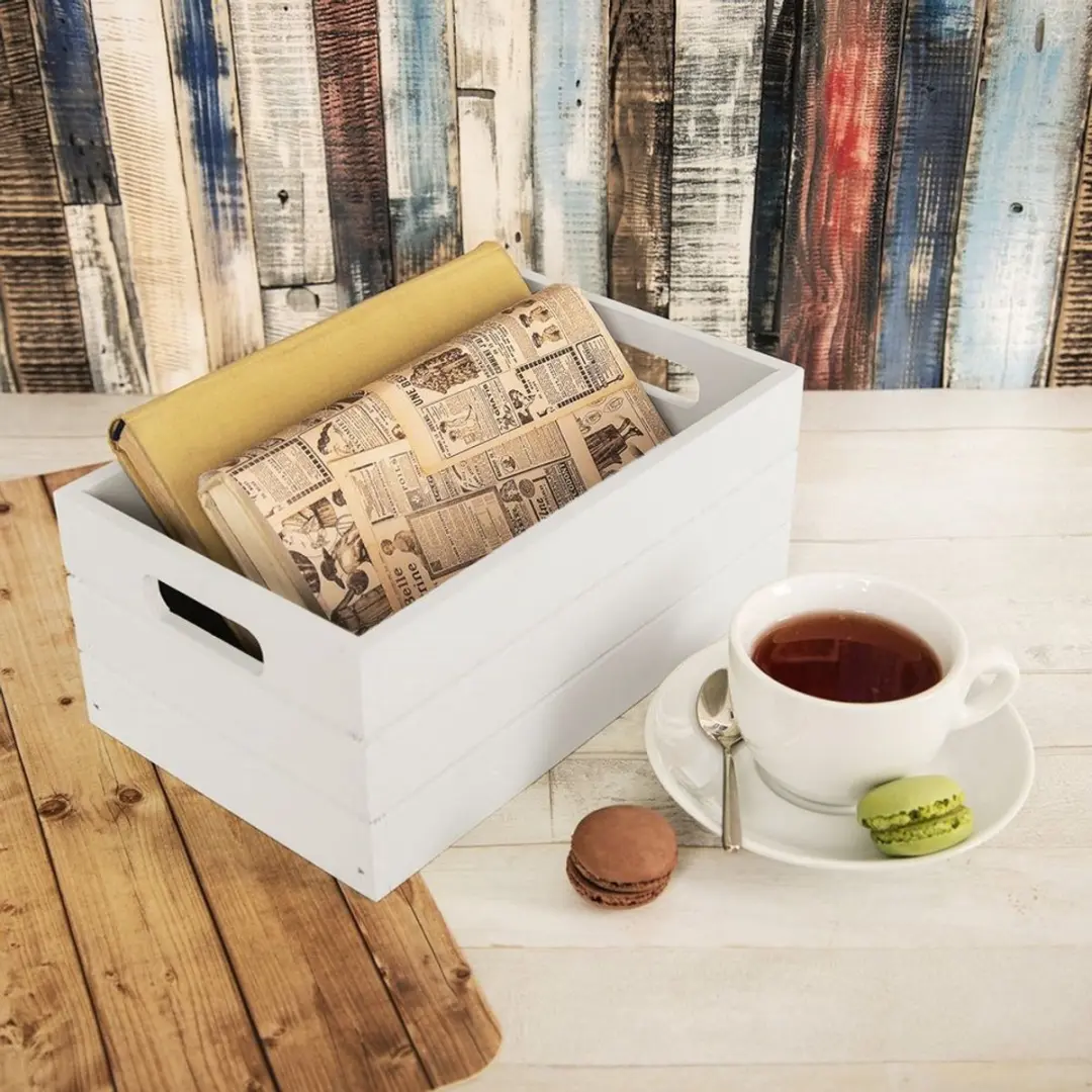 Orion Houten Opbergdoos 26x16x11cm - Wit
