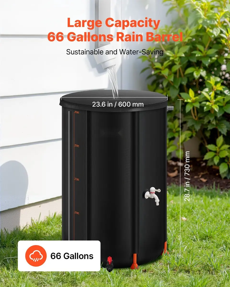 Ecoflow Opvouwbare Regenwaterton 250L - Zwart - afbeelding 4 van 6