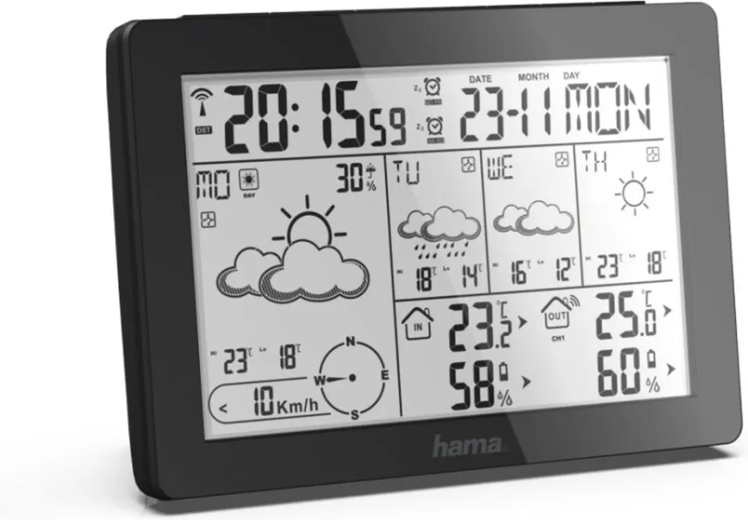 Hama Meteotime Weersvoorspellingscentrum - Buitensensor - 4x AA - afbeelding 4 van 4