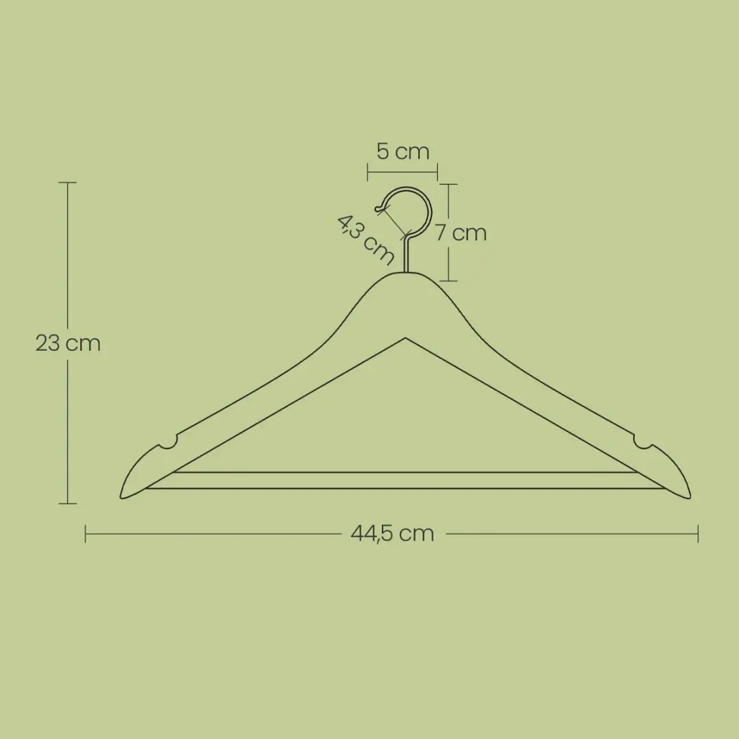 Songmics Houten Kledinghangers 20 Stuks - Natuurlijk