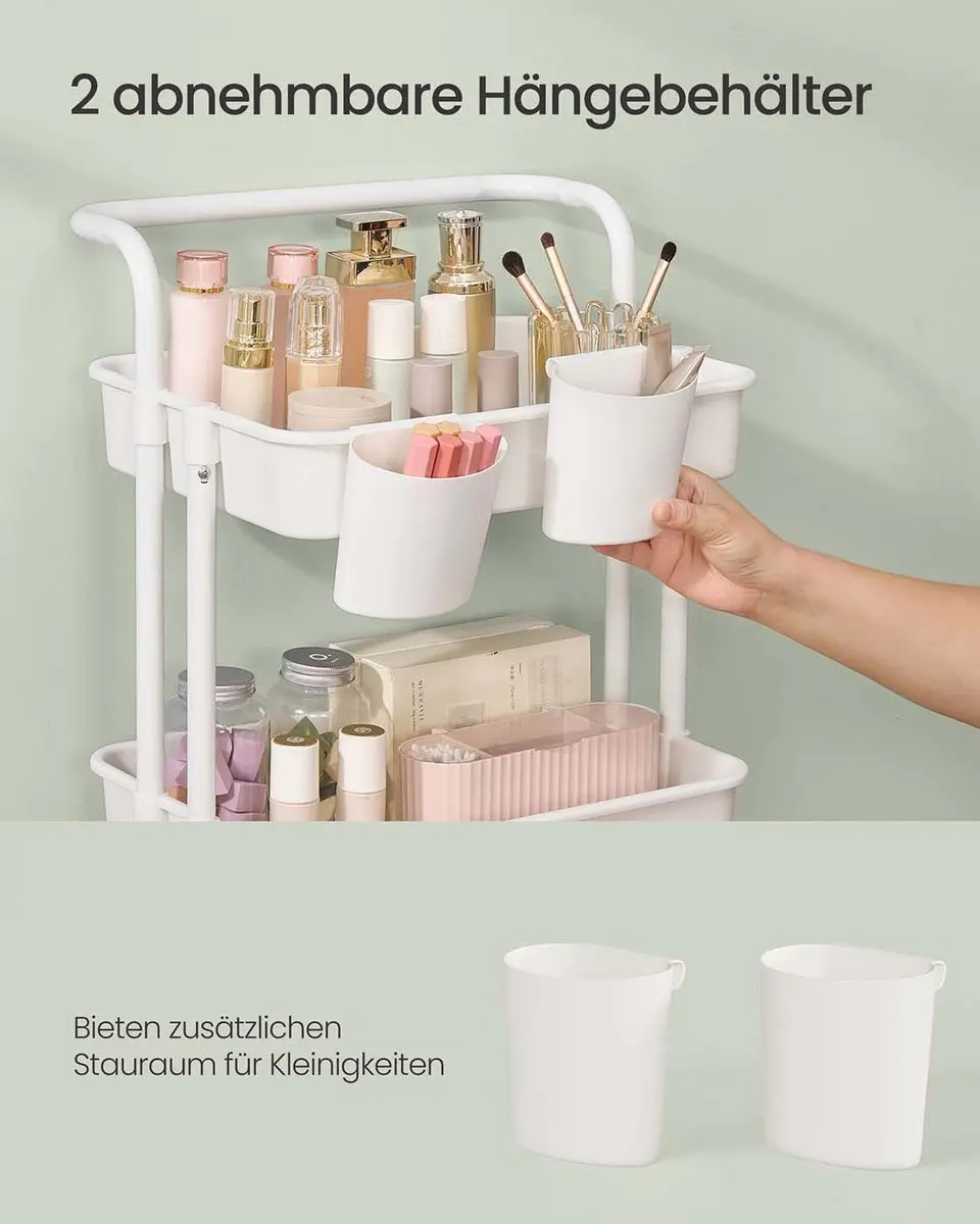 Songmics Trolley 4-niveaus - Wit - afbeelding 6 van 6