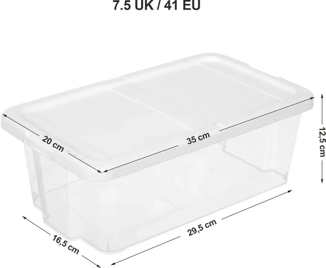Songmics Schoenendozen Transparant 12 Stuks - Maat 41 - afbeelding 2 van 6