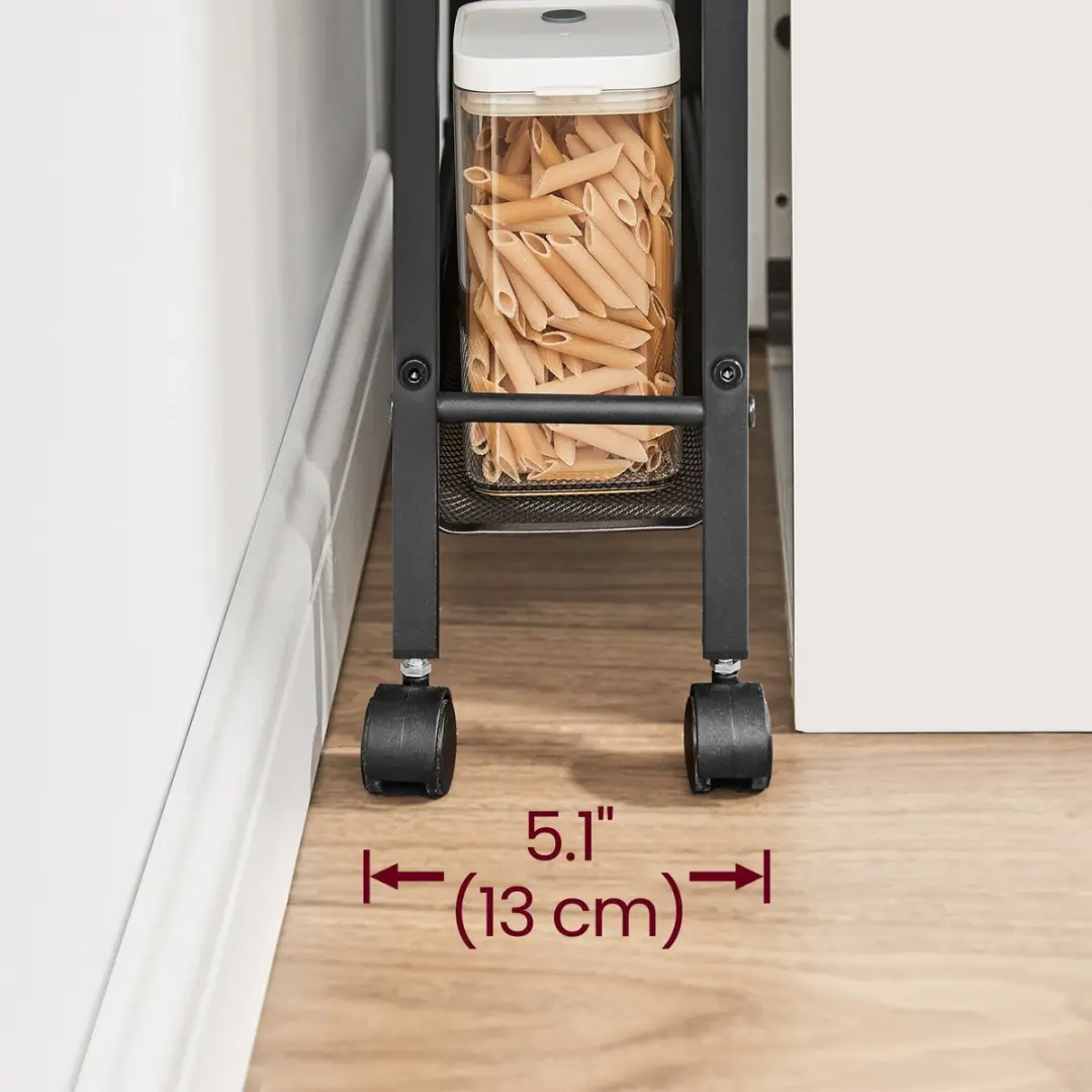 Songmics Rolwagen - 5 Laags - Rustiek Bruin/Zwart