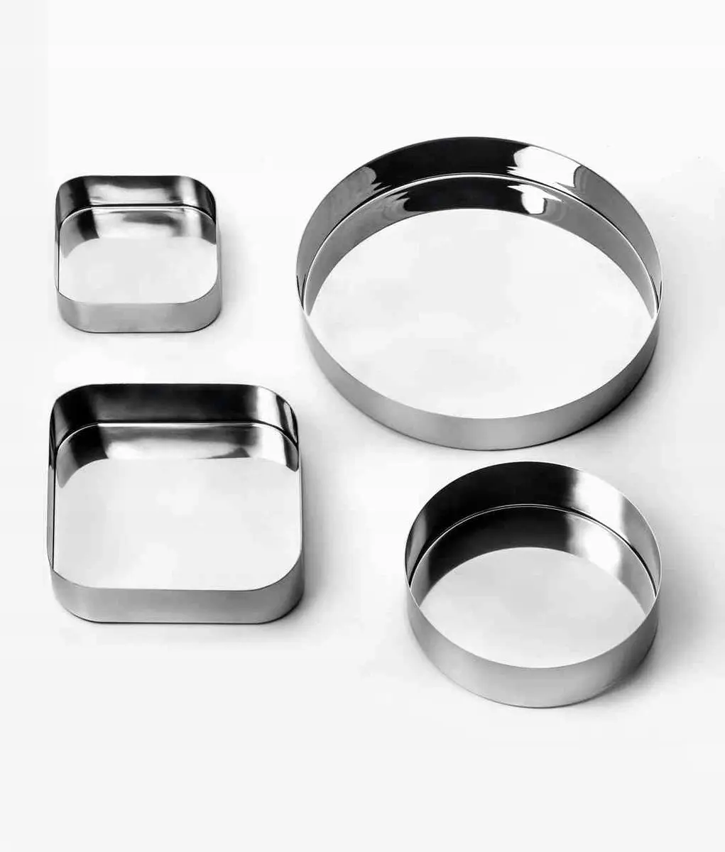 Mepra Stile Vierkante Serveerschaal 15cm RVS - Zilverkleurig