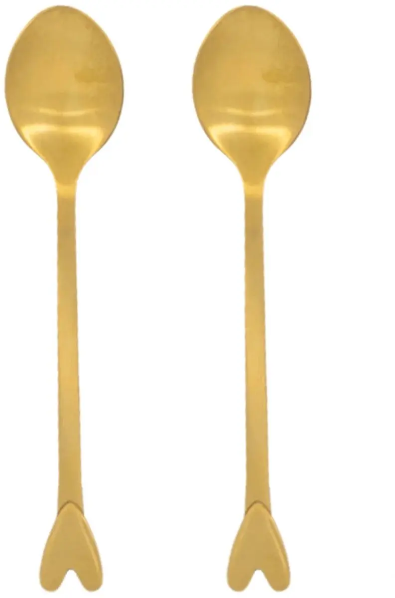 Zusss Lepels Hartje Goud Mat