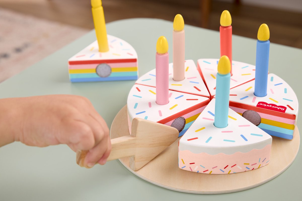 Fisher-Price Houten Taart - 14 houten onderdelen