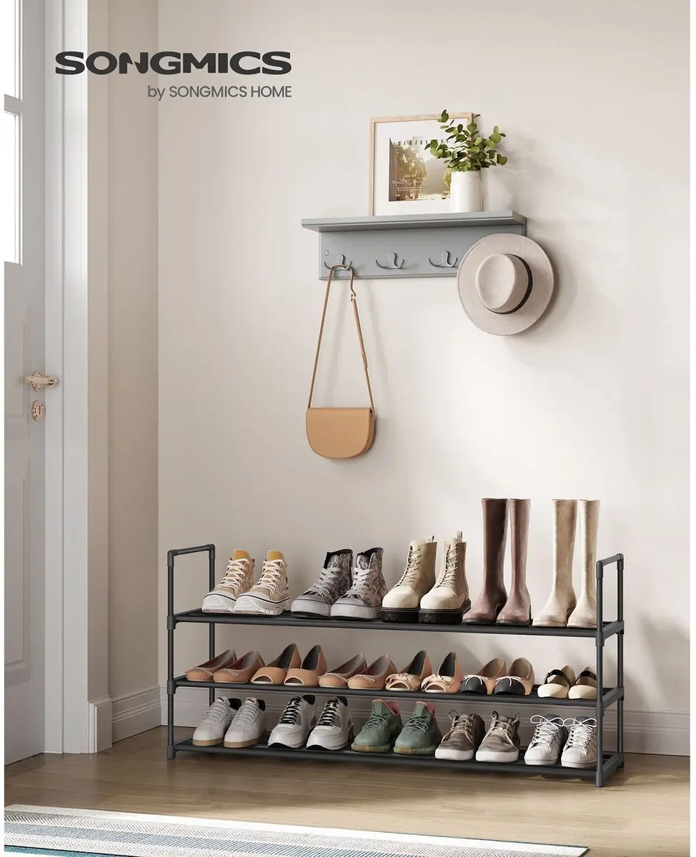Songmics Schoenenrek 3-laags - 30x116x55cm - Zwart