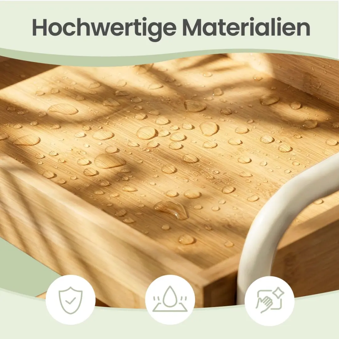 Songmics Bamboe Serveerwagen 27,5x41,3x73cm - Beige - afbeelding 6 van 6