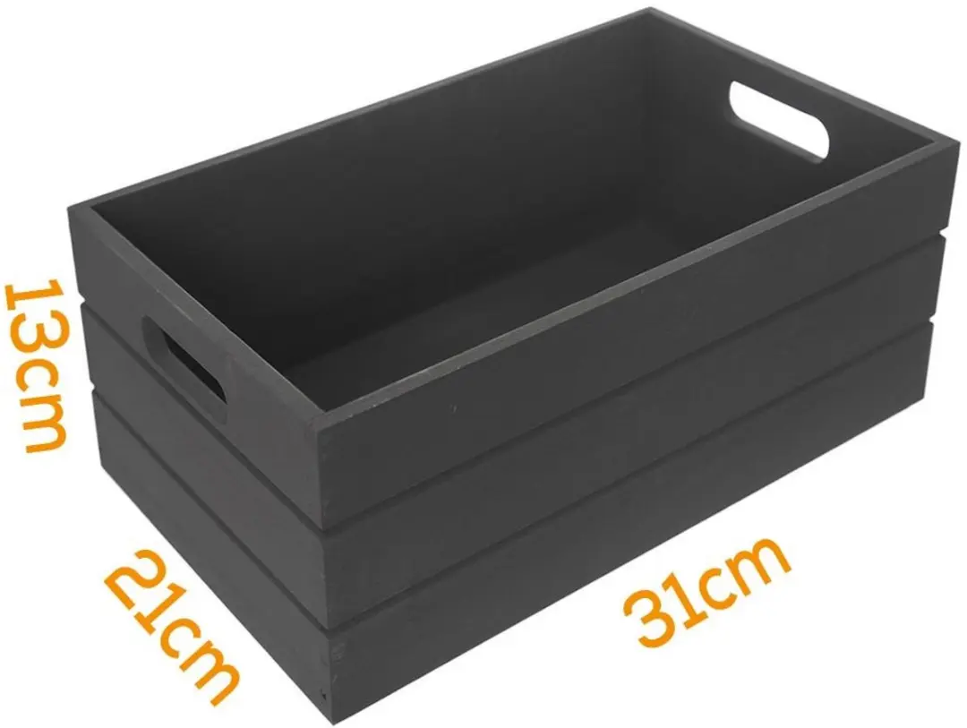 Orion Houten Opslagkist 731060 - 31x21x13cm Zwart
