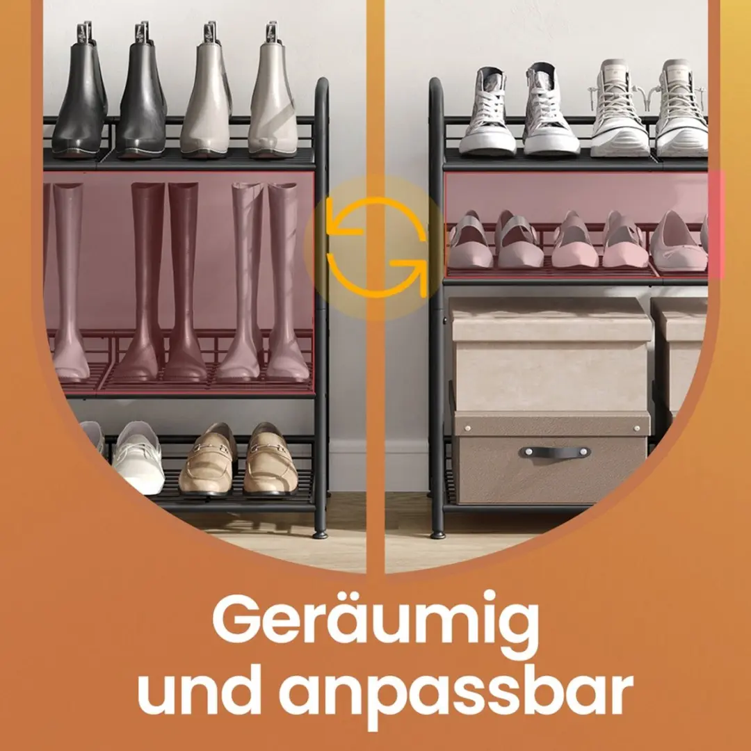 Songmics Schoenenrek 16 Paar - Zwart