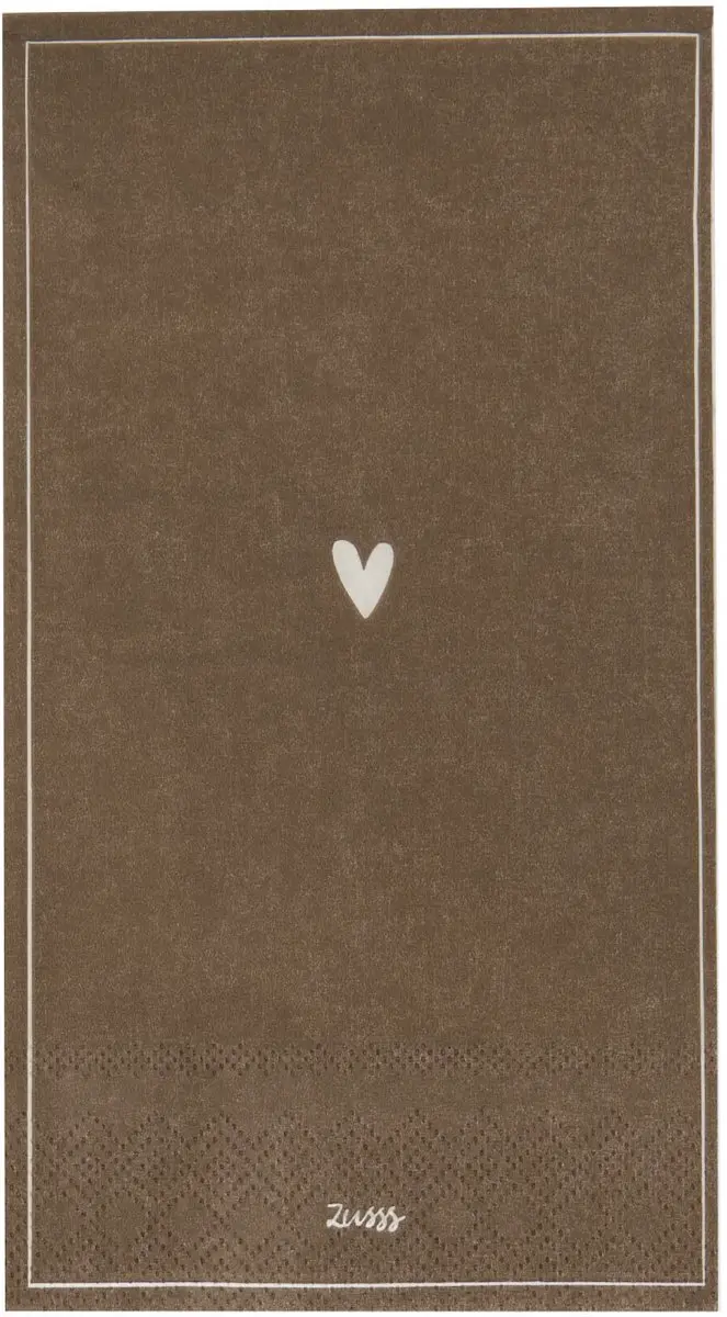 Zusss Happiness Servetten - 15 Stuks - Beige Bruin