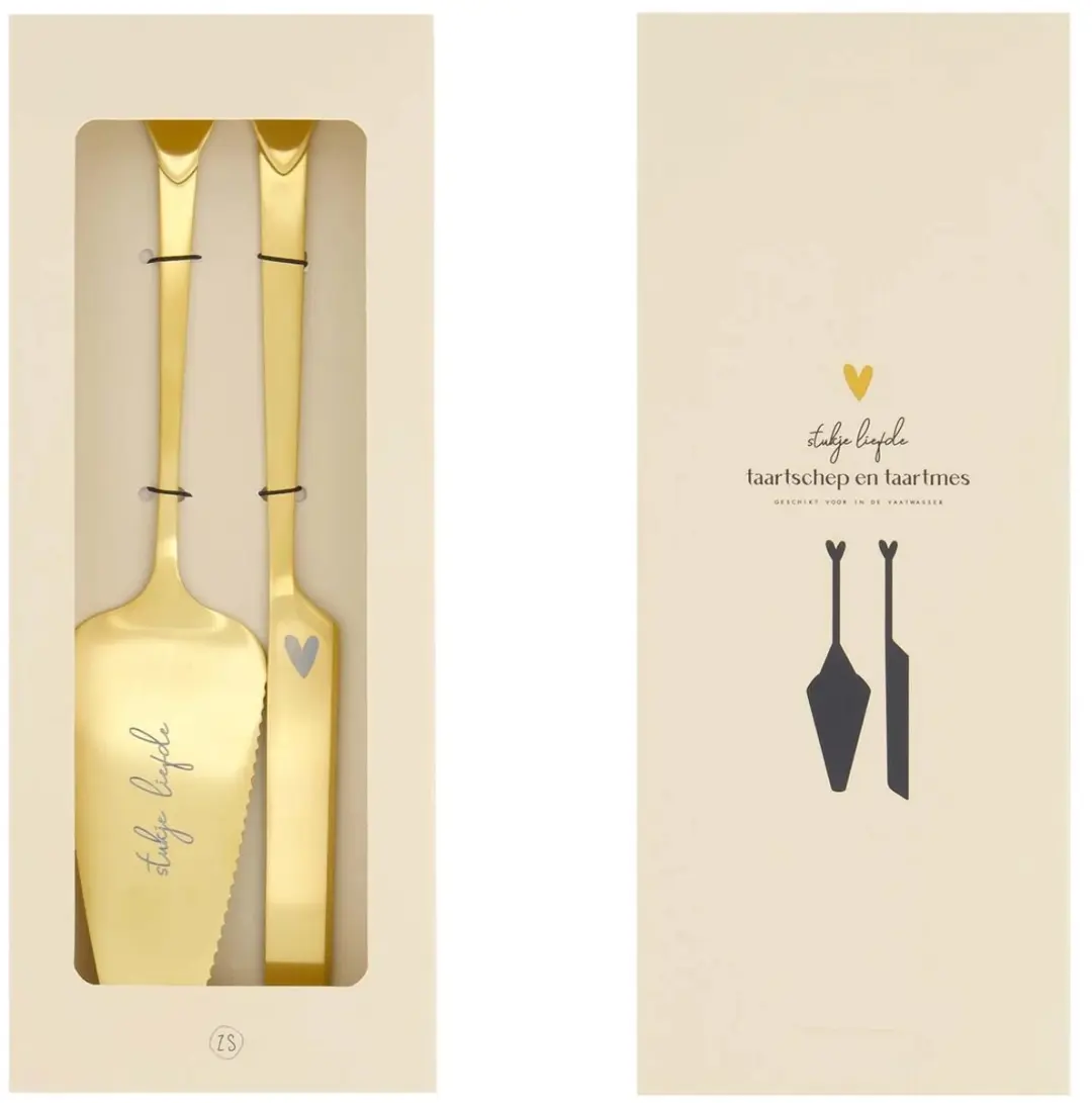 Zusss Cake Set Goud - Server & Mes