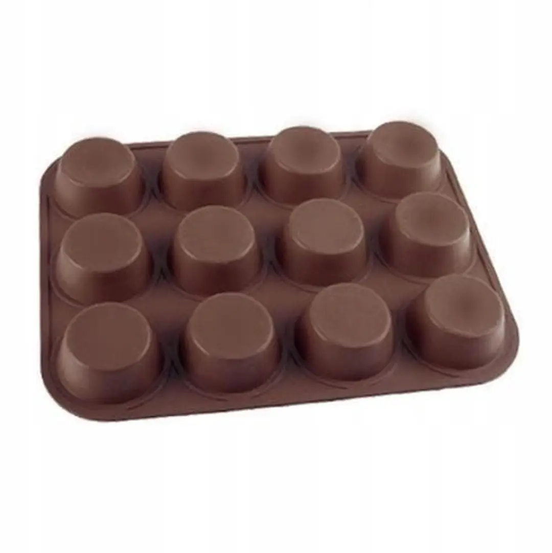 Orion Siliconen Muffinvorm 12 Stuks - Bruin