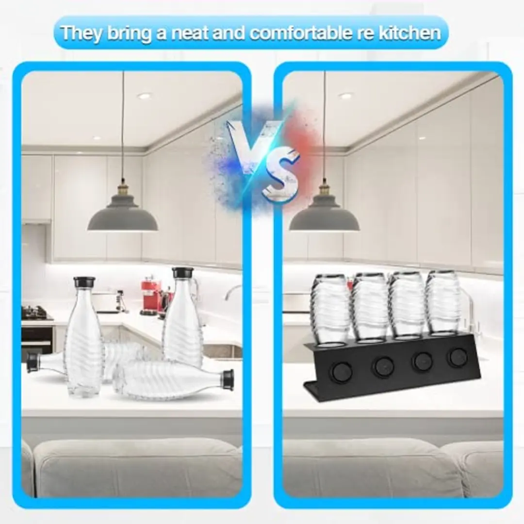 SodaStream Flessenhouder 4 Stuks - Zwart