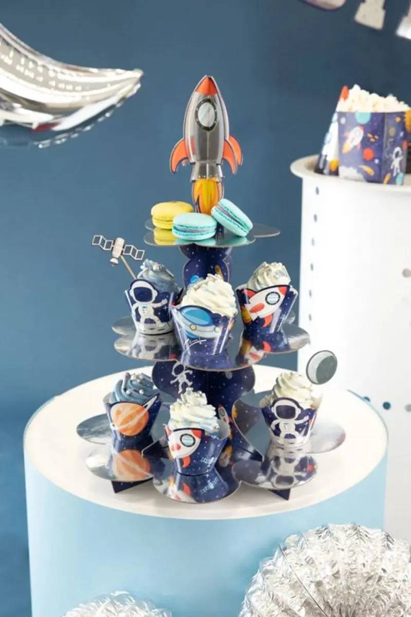 Kosmos Taart- en Cupcakeplateau 34x46cm - Kleurrijk