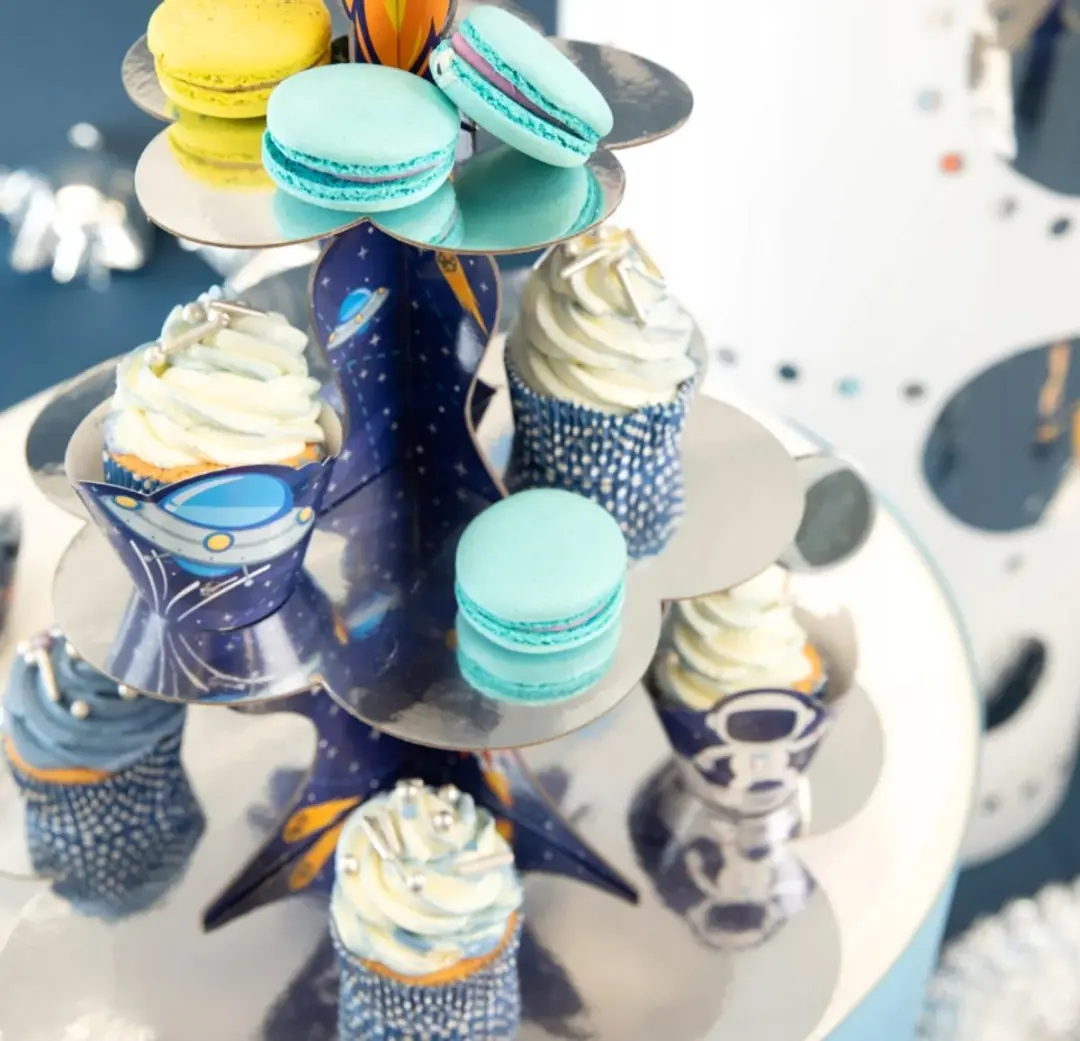 Kosmos Taart- en Cupcakeplateau 34x46cm - Kleurrijk
