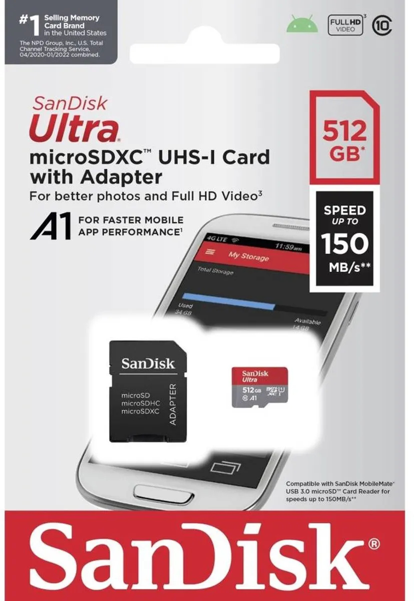SanDisk Ultra MicroSDXC SDSQUAC-512G GN6MA - 512GB
