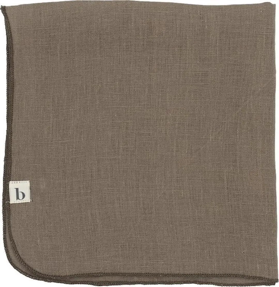 Broste Copenhagen Gracie Linnen Servet - Taupe - 6 Stuks