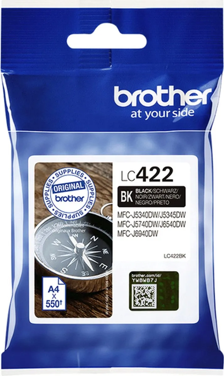 Brother LC-422BK Inktcartridge - 550 pagina's - Zwart