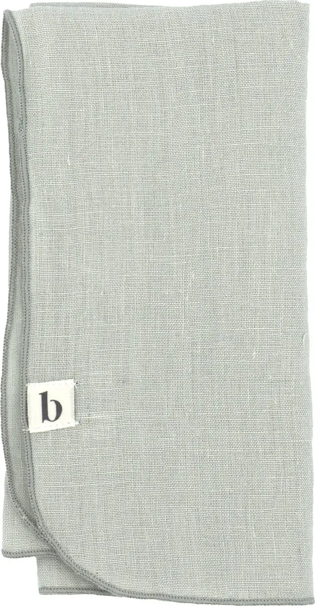 Broste Copenhagen Gracie High-Rise Linnen Servet - 6 Stuks - Grijs/Groen