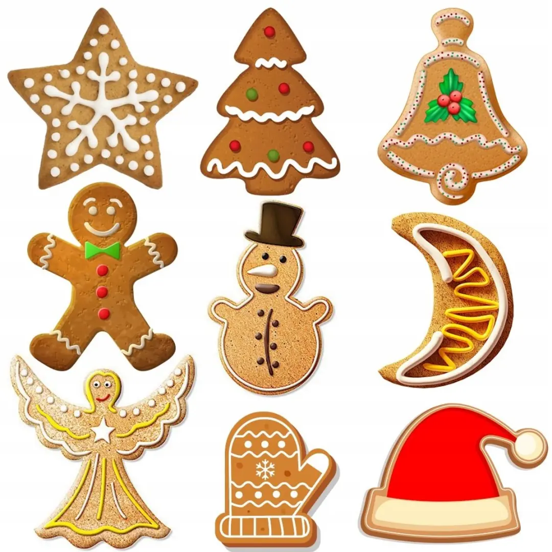 Fackelmann Kerstkoekjes Uitsnijders 10 Stuks - Zilver