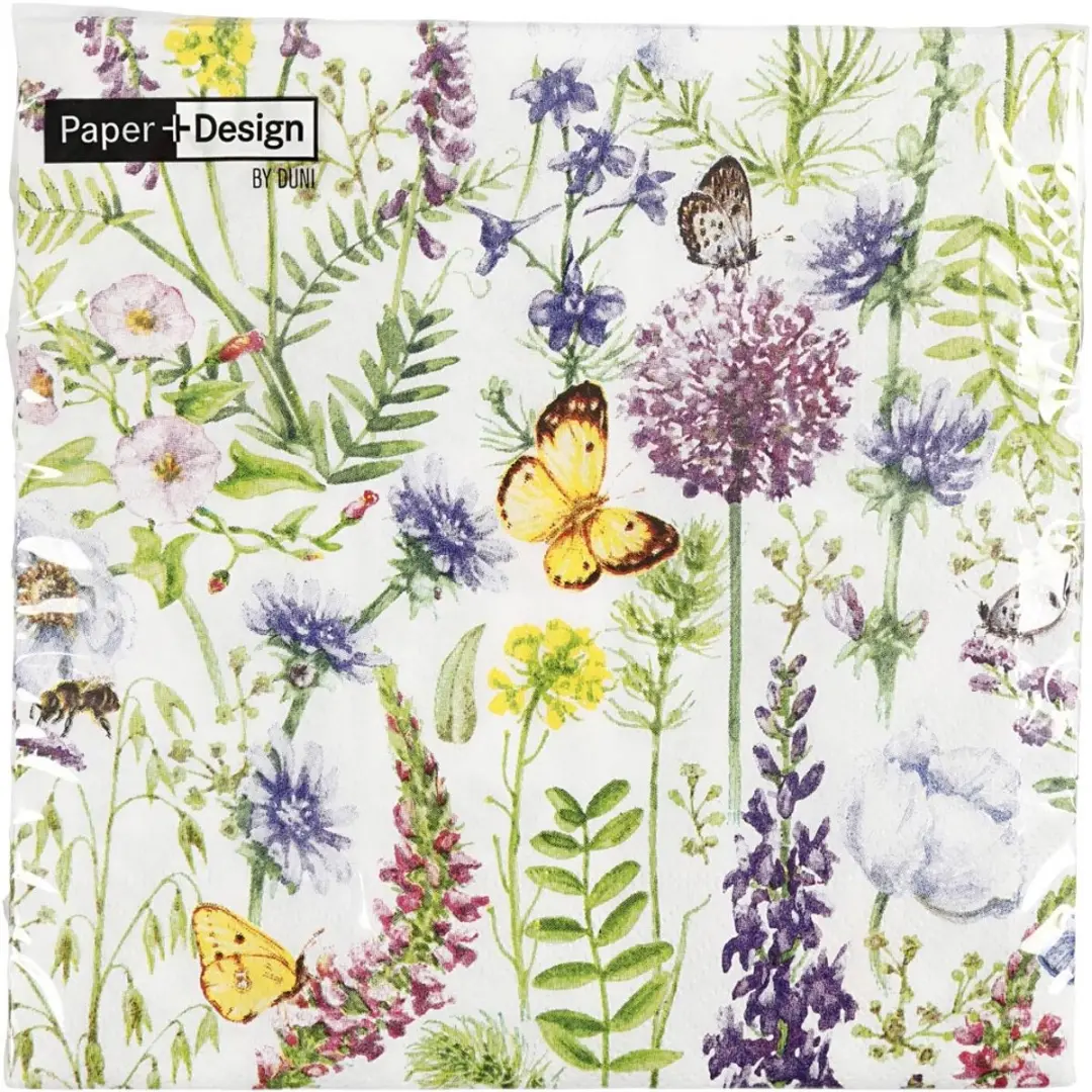 Creativ Company Bloemen Servetten 33x33cm - 20 Stuks
