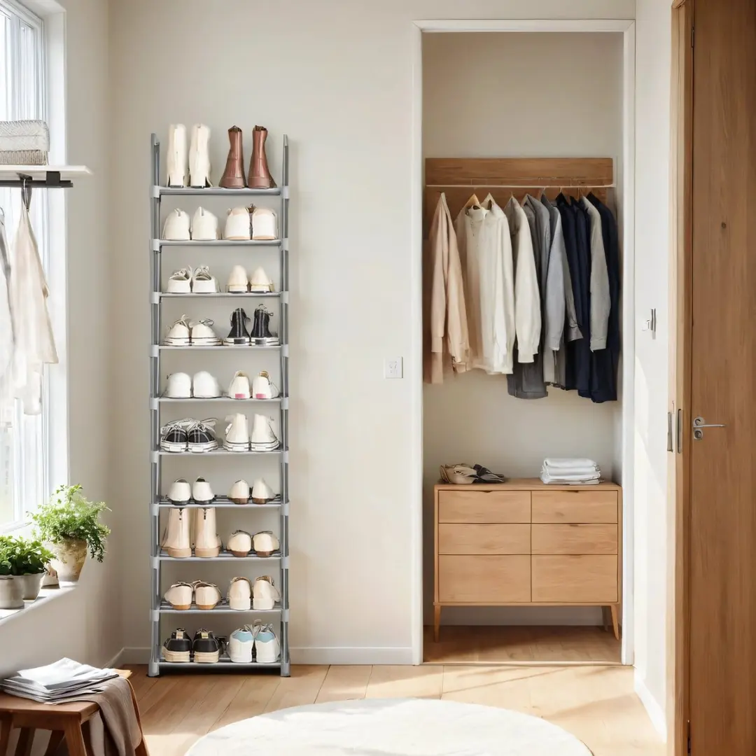 Songmics Schoenenrek 10 Planken - Grijs