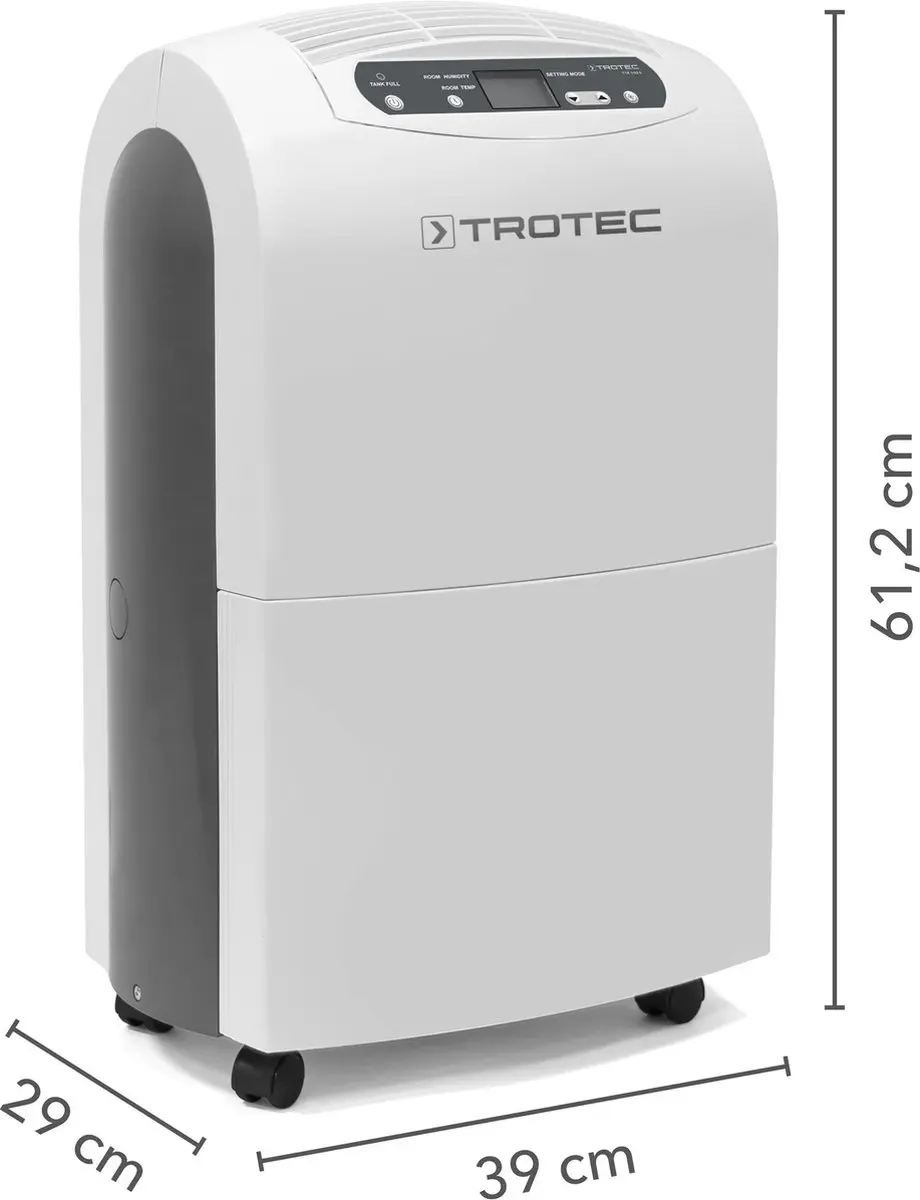 Trotec TTK 100 E Luchtontvochtiger - 630W - 4,3L - Wit/Grijs - afbeelding 3 van 6