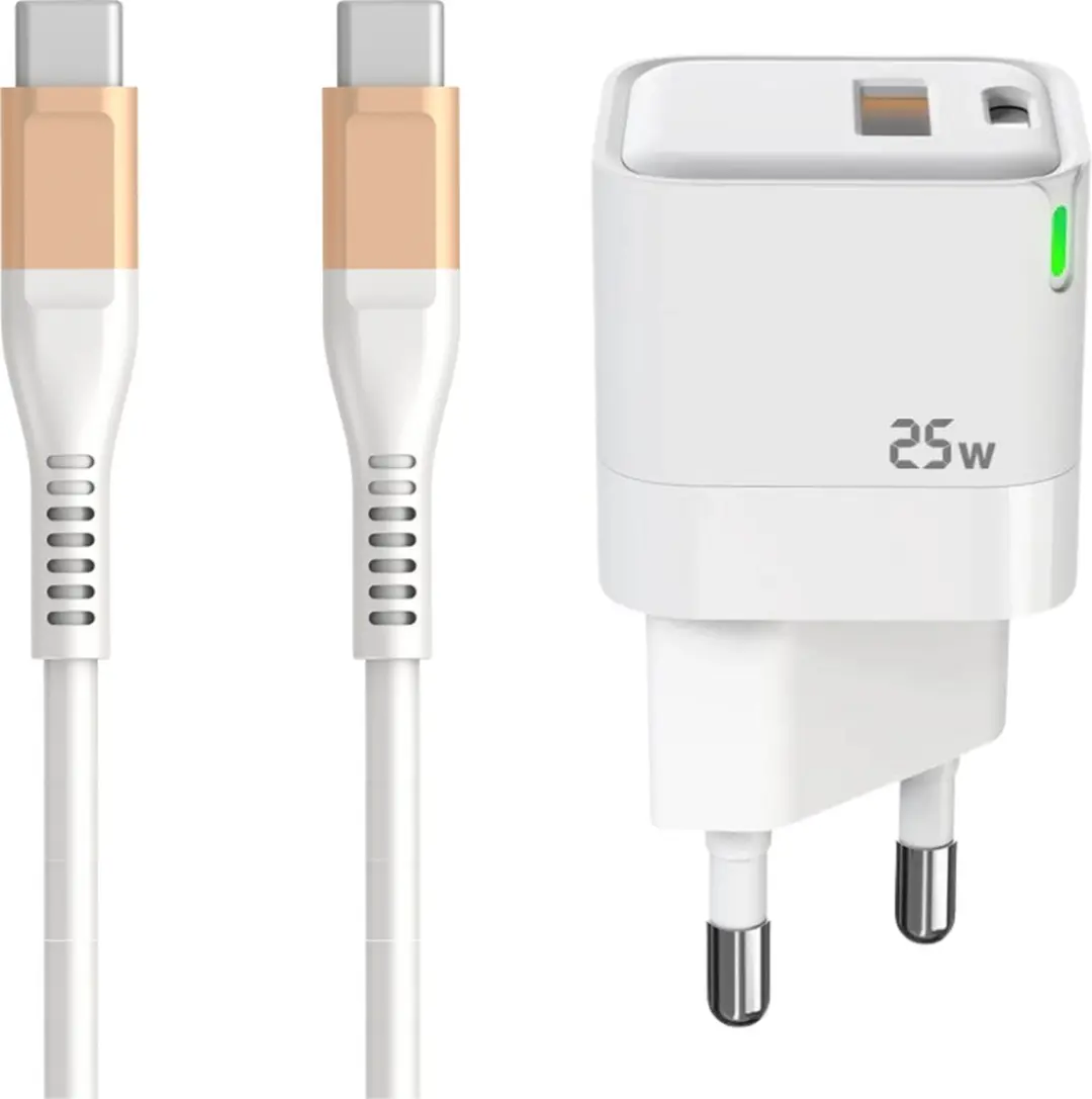 GB Mini Snellader 25W USB-C/USB-A