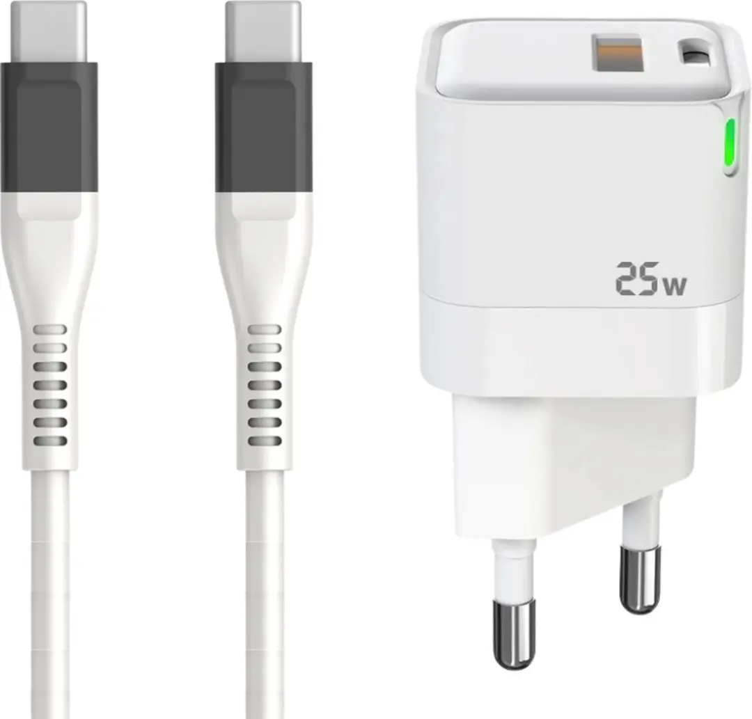 GB Mini Snellader 25W USB-C/USB-A
