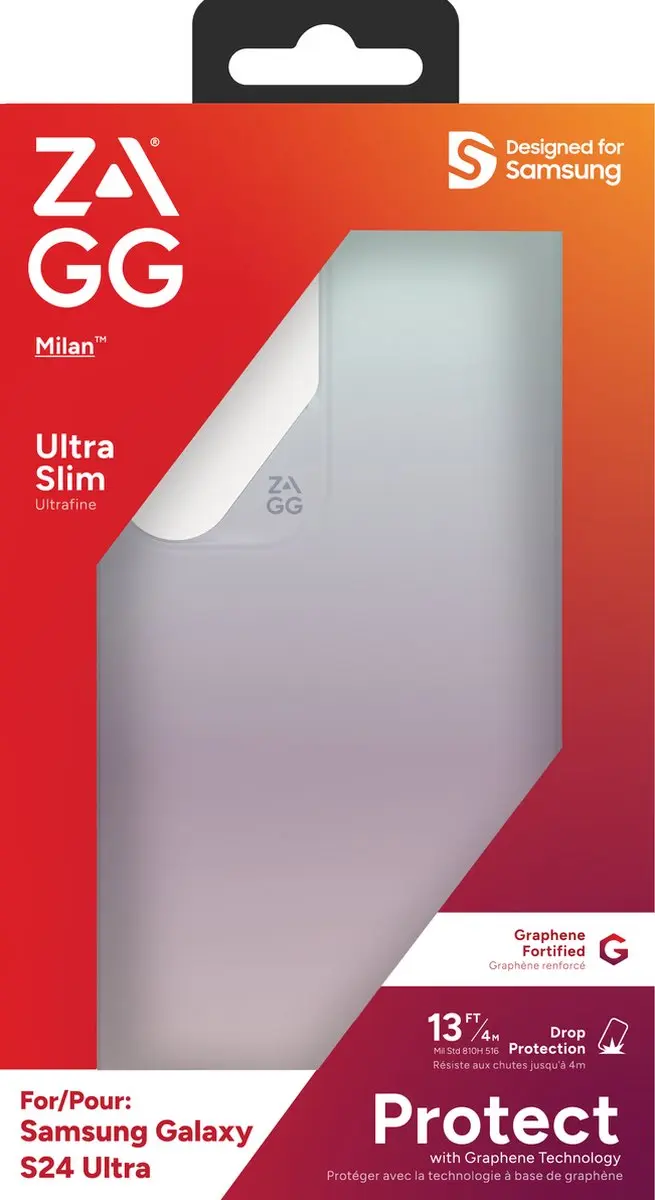 ZAGG Milan Hoesje Samsung Galaxy S24 Ultra - Roze Transparant