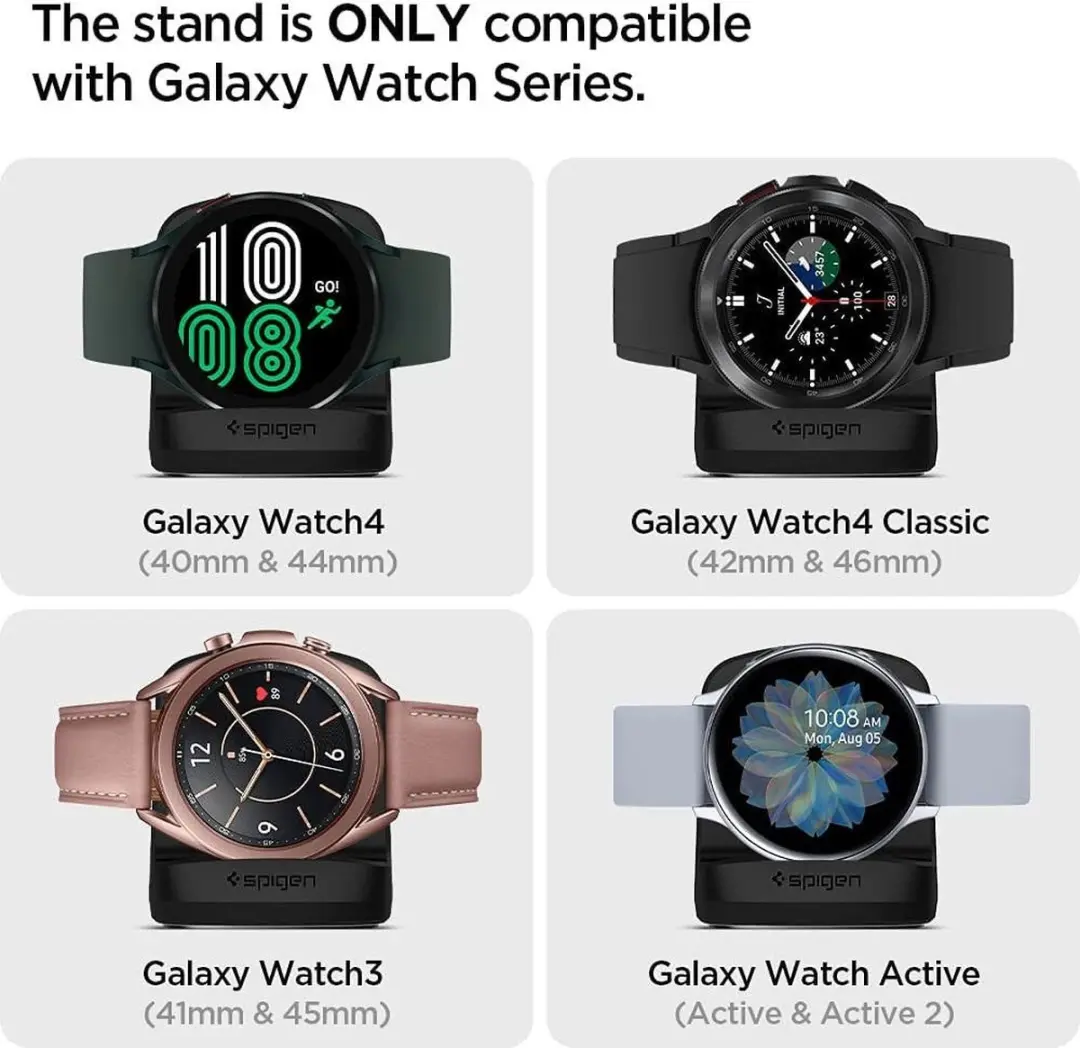 Spigen S352 Night Stand Samsung Galaxy Watch 3 - Zwart