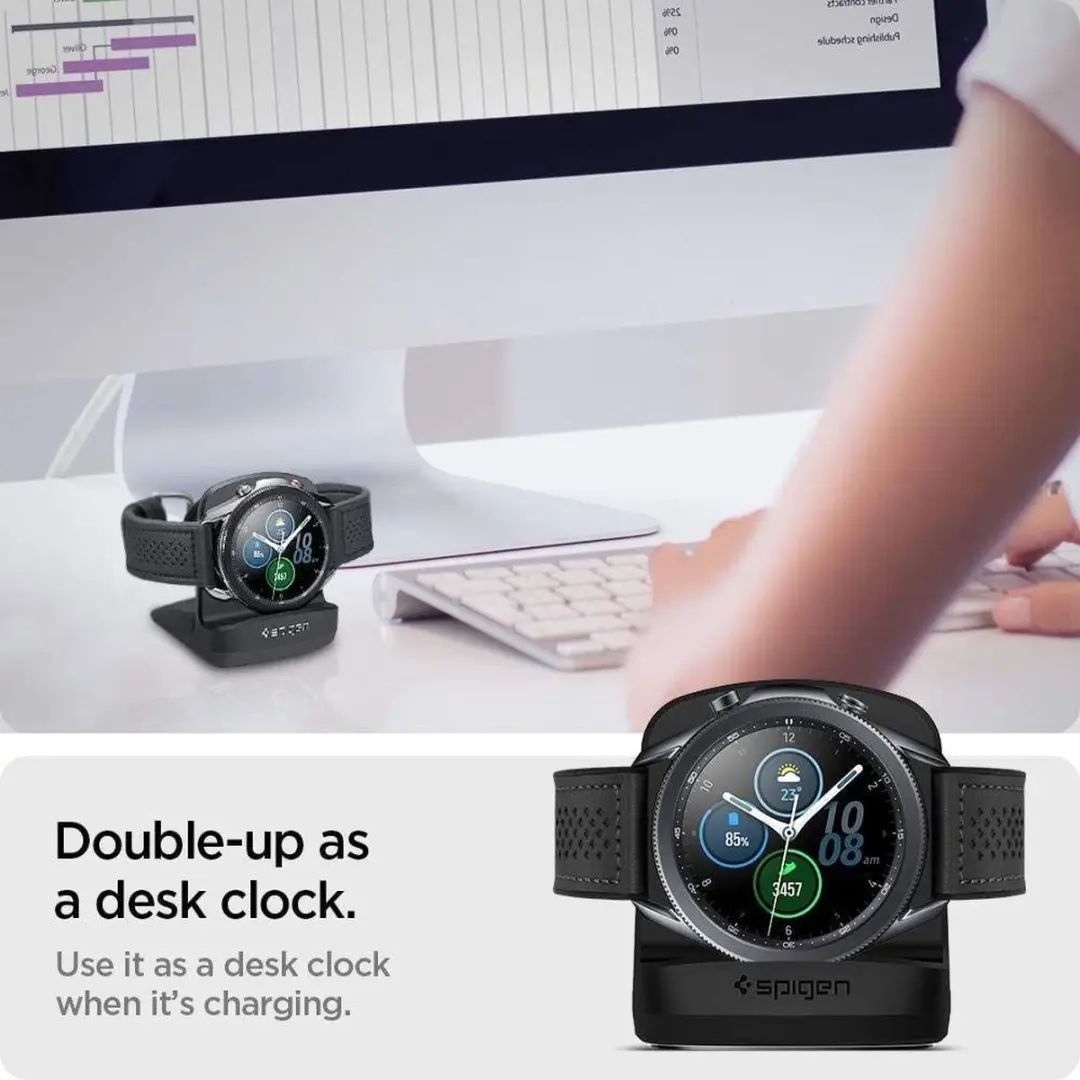 Spigen S352 Night Stand Samsung Galaxy Watch 3 - Zwart