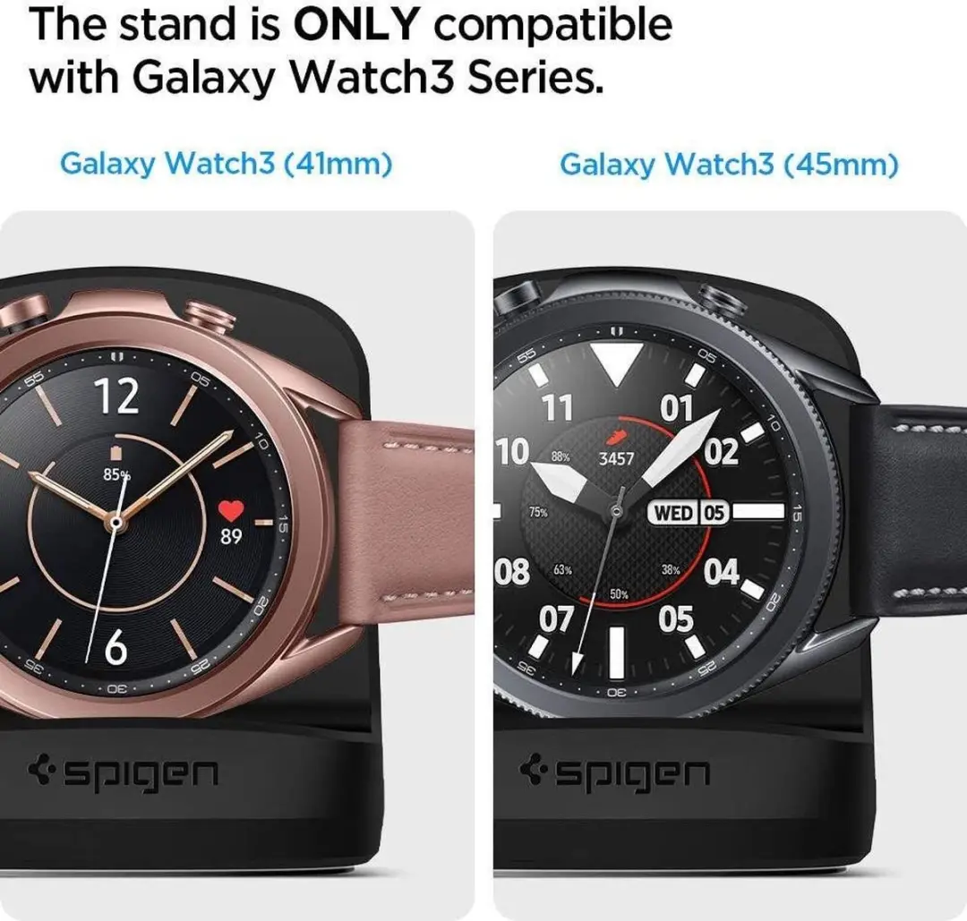 Spigen S352 Night Stand Samsung Galaxy Watch 3 - Zwart