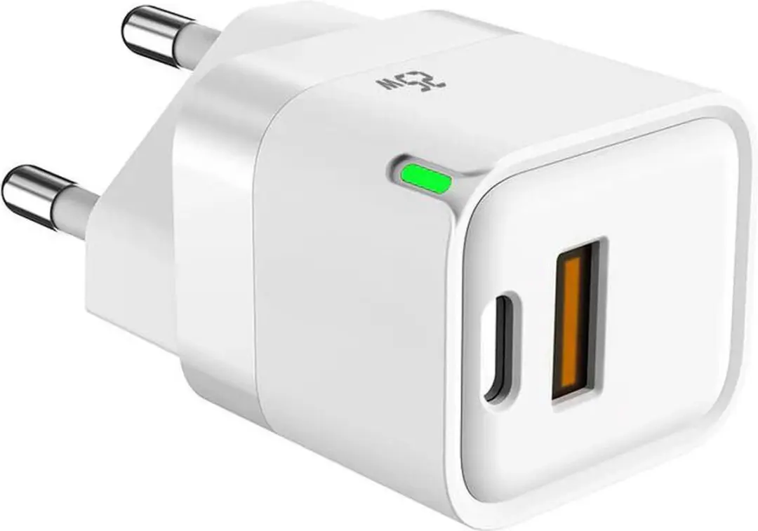 GB Mini Snellader 25W USB-C/USB-A - 25W - Quartz Blauw