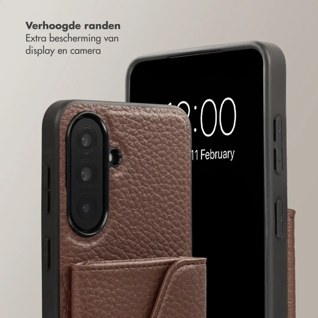 Selencia Sera Koordhoes Samsung Galaxy A37 - 3 Pasjes - Chocolate Brown
