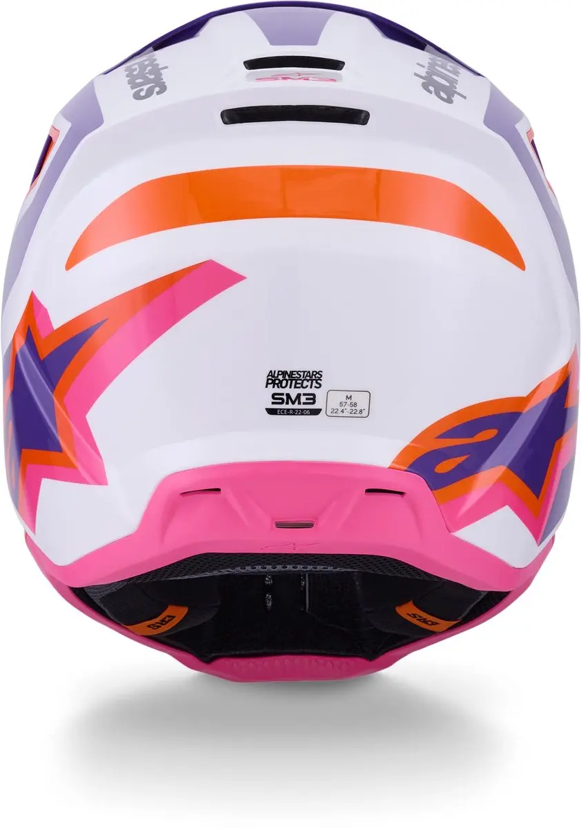 Alpinestars S-M3 Heat Crosshelm - S - Roze/Paars