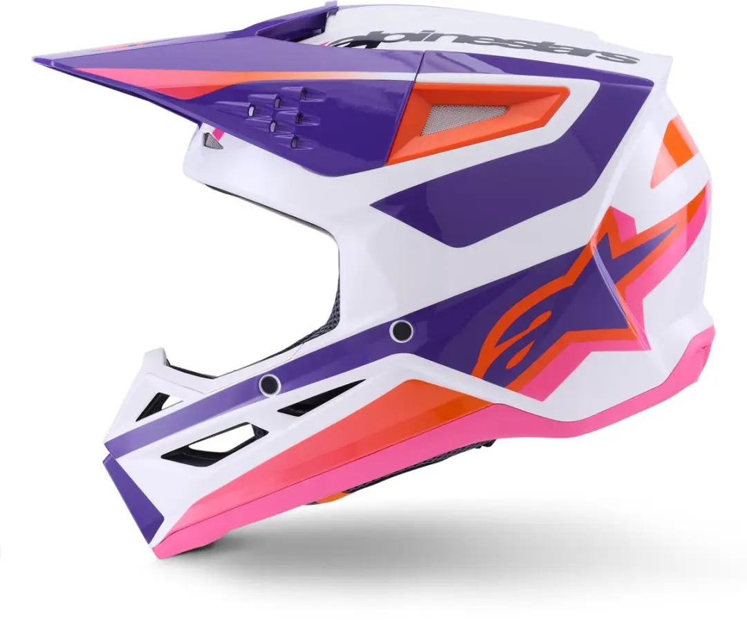 Alpinestars S-M3 Heat Crosshelm - S - Roze/Paars - afbeelding 6 van 6