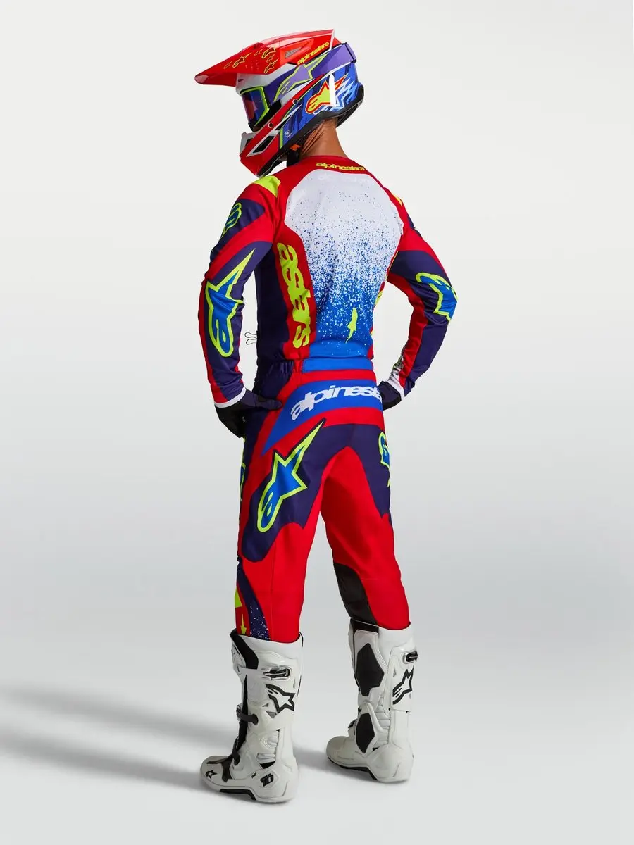 Alpinestars Fluid Drag Motocross Trui - Blauw/Rood/Wit L