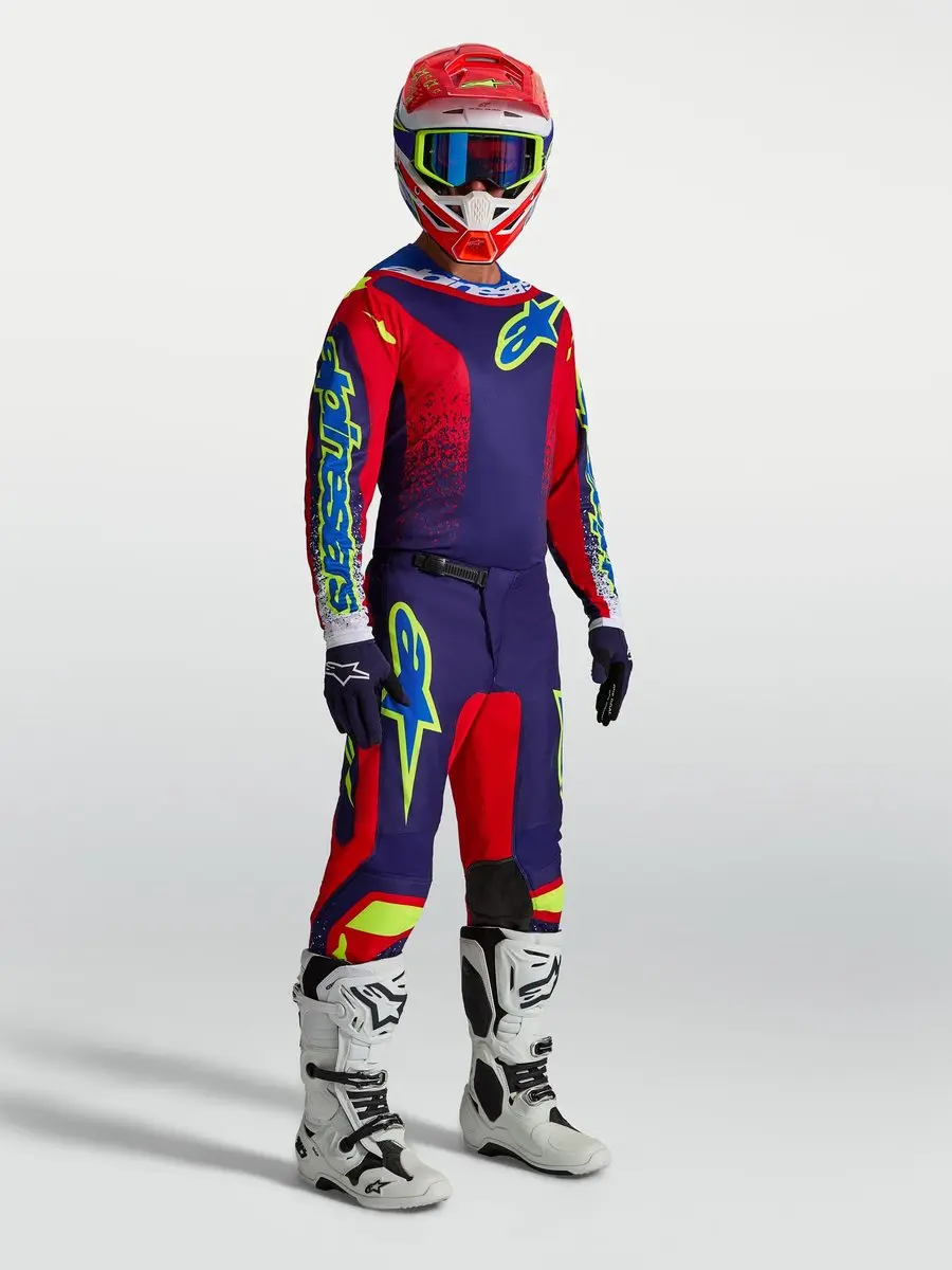 Alpinestars Fluid Drag Motocross Trui - Blauw/Rood/Wit L