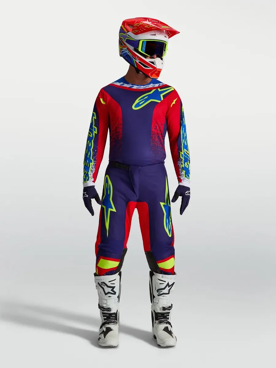 Alpinestars Fluid Drag Motocross Trui - Blauw/Rood/Wit L