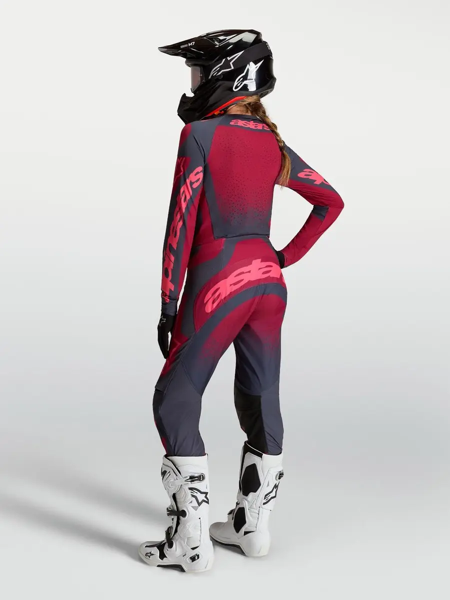 Alpinestars Stella Techstar Swan Motocross-trui - Zomer - Rood/Zwart/Grijs