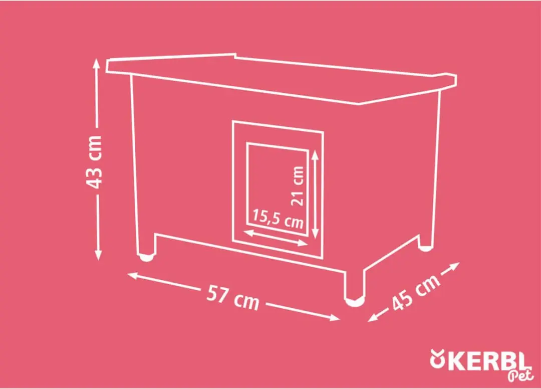 Kerbl Rustica Kattenhuis 57x45x43cm - Multikleur