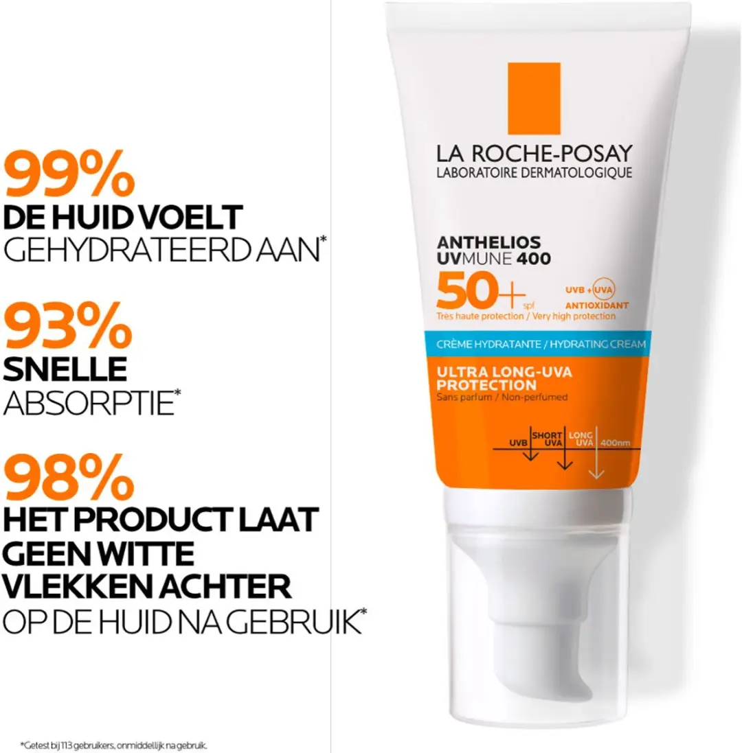 La Roche-Posay Anthelios UVMune 400 Gezicht Zonnebrandcrème SPF50+ - 2x50ml